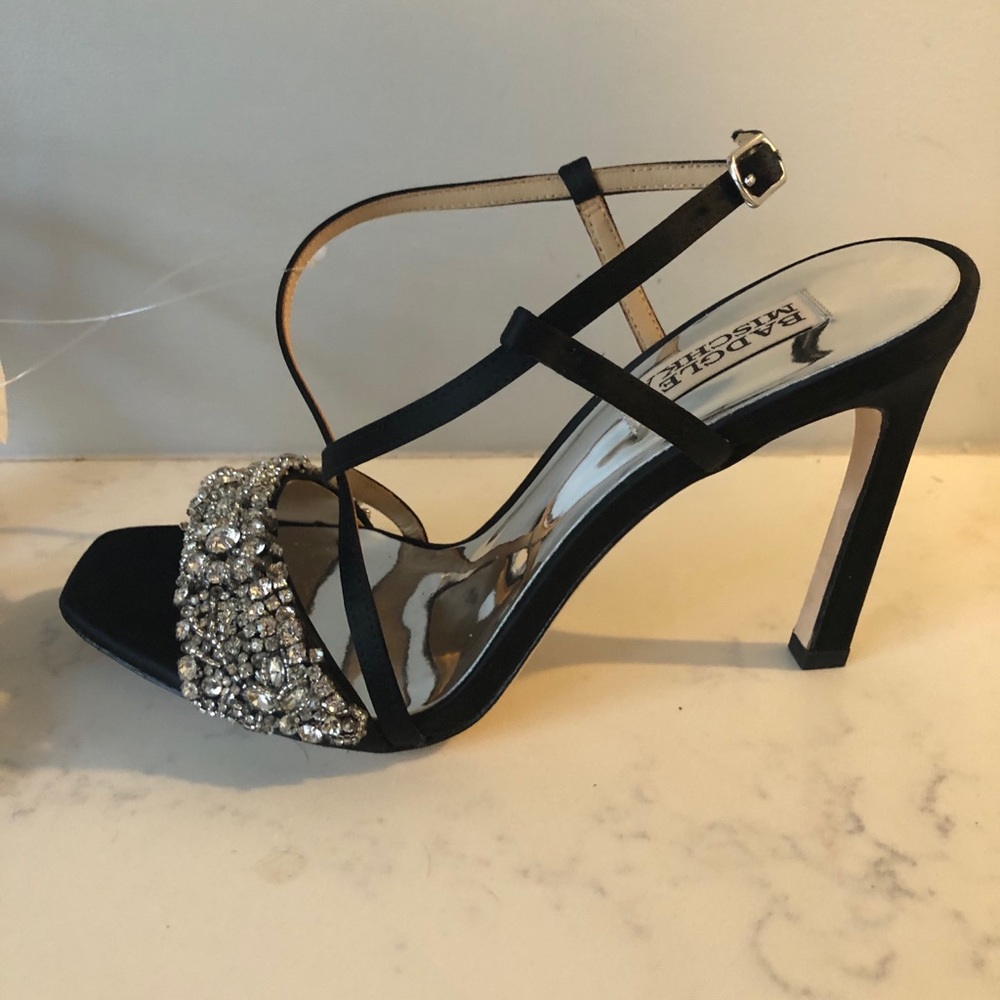 New! Badgley Mischka Embellished Sandal Heels